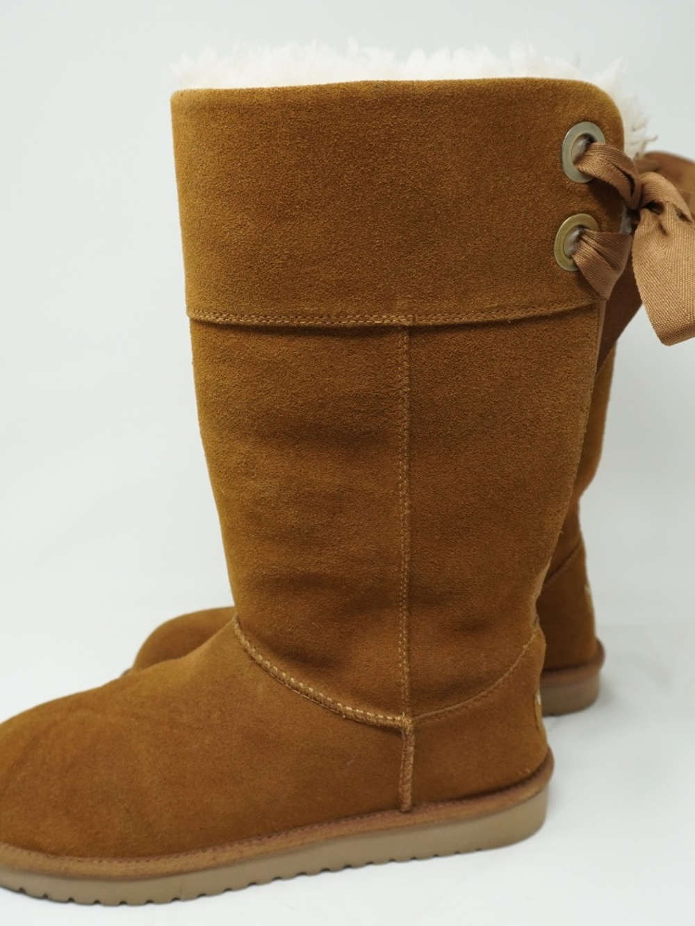 Koolaburra by UGG Andrah Tall Suede Boot in Chestnut - Picture 3 of 5